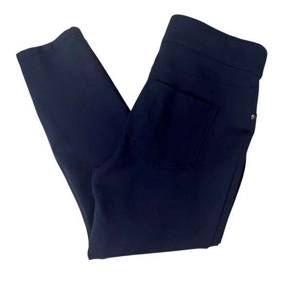SPANX The Perfect Pant Sz Large Petite Ankle BLUE Ponte 4-Pocket Style #20202Q - Picture 2 of 5